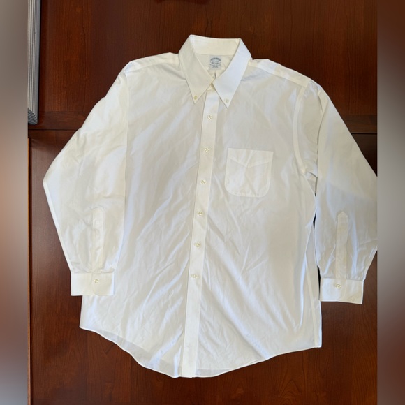 Brooks Brothers White Dress Shirt Cotton - Picture 1 of 5